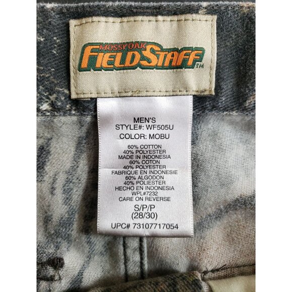 Field Staff Mens 28x30 Mossy Oak Camouflage Cargo Pants Outdoor Hunting Wear - Picture 7 of 9